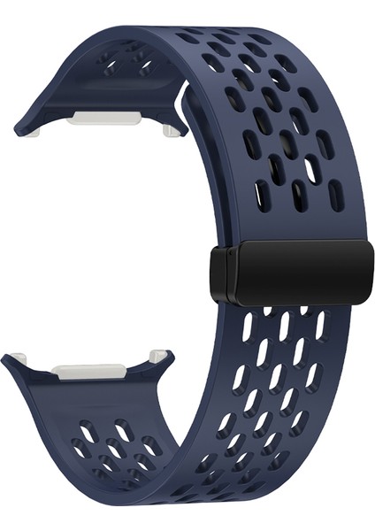 Kalebol Samsung Galaxy Watch Ultra 47MM Silikon Bant Manyetik Yedek Kayış - Lacivert (Yurt Dışından)