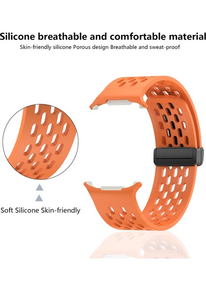 Kalebol Samsung Galaxy Watch Ultra 47MM Silikon Bant Manyetik Yedek Kayış - Lacivert (Yurt Dışından) modelleri