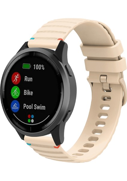 Samsung Galaxy Watch7 44MM/40MM/WATCH Fe 40MM/WATCH6 44MM/40MM Evrensel 20MM Silikon Saat Kayışı-Bej (Yurt Dışından) fırsatları