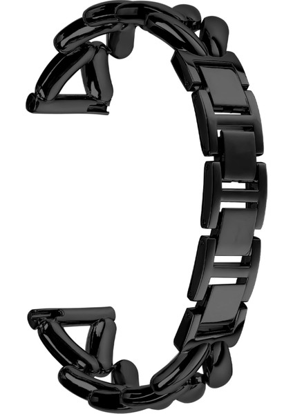 Samsung Galaxy Watch4 44MM/40MM Bükülmüş Metal Saat Kayışı Değişimi Için Çinko Alaşımlı Saat Kayışı - Siyah (Yurt Dışından)