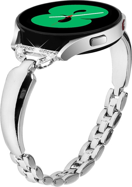 Samsung Galaxy Watch7 44MM/40MM Yedek Kayış D Şeklinde Yapay Elmas Dekorlu Alaşımlı Saat Kayışı - Gümüş (Yurt Dışından) fiyatları