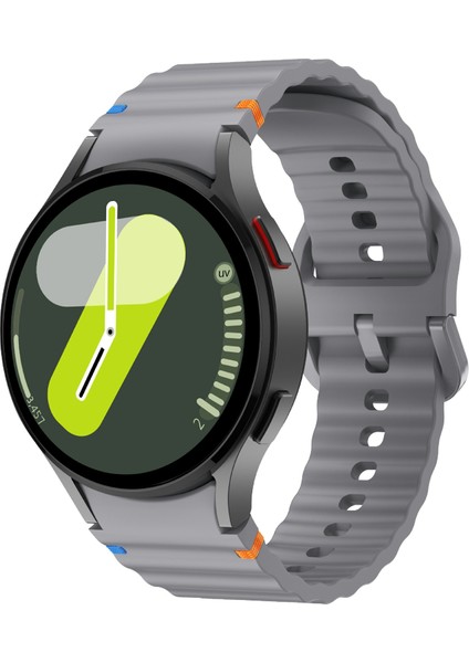 Kalebol Samsung Galaxy Watch7 44MM 40MM/WATCH Fe 40MM Silikon Saat Bandı Dalga Şeklinde Bilek Kayışı-Gri (Yurt Dışından) fiyatları