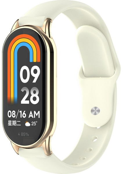 12 mm Evrensel Akıllı Saat Ters Tokalı Silikon Saat Kayışı Için Yedek Bant - Fildişi Beyazı (Yurt Dışından) modelleri