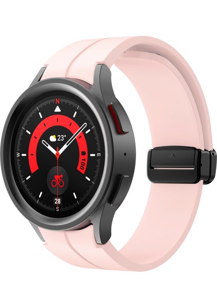 Samsung Galaxy Watch Fe 40MM/WATCH6/WATCH6 Classic/watch 5/watch 5 Pro Silikon Saat Kayışı Manyetik Toka-Pembe (Yurt Dışından) fiyatları