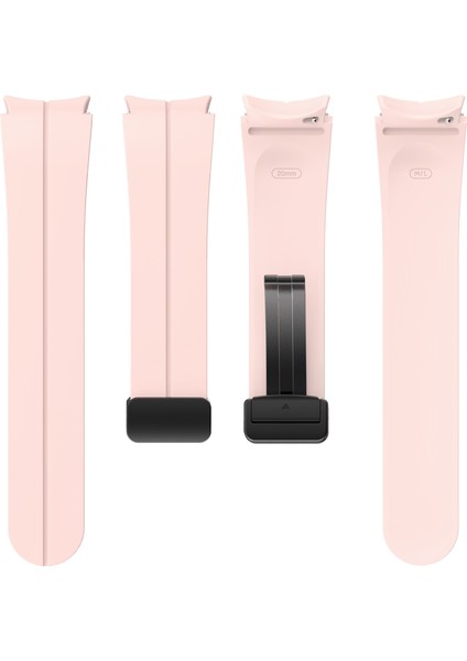 Samsung Galaxy Watch Fe 40MM/WATCH6/WATCH6 Classic/watch 5/watch 5 Pro Silikon Saat Kayışı Manyetik Toka-Pembe (Yurt Dışından) modelleri