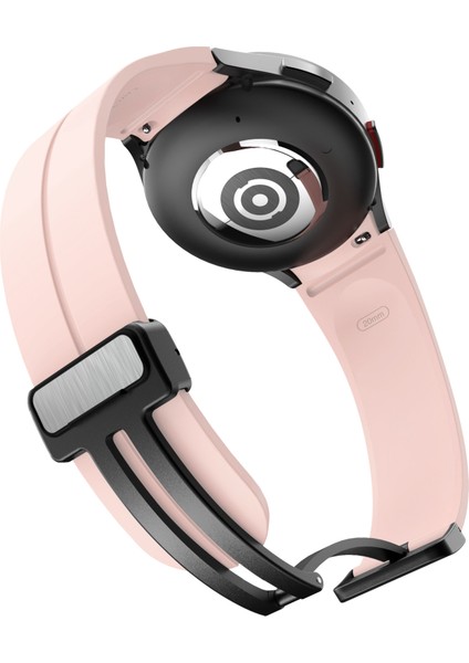 Samsung Galaxy Watch Fe 40MM/WATCH6/WATCH6 Classic/watch 5/watch 5 Pro Silikon Saat Kayışı Manyetik Toka-Pembe (Yurt Dışından) fırsatları