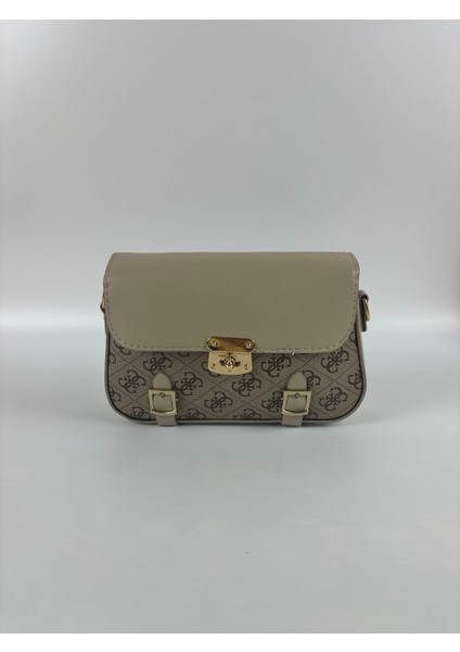 Kadın Suni Deri Krem Tokalı Retro Mini Boy El ve Omuz Çantası modelleri