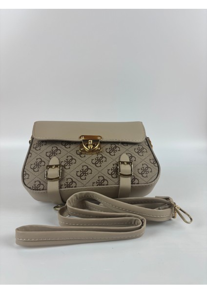 Kadın Suni Deri Krem Tokalı Retro Mini Boy El ve Omuz Çantası fırsatları