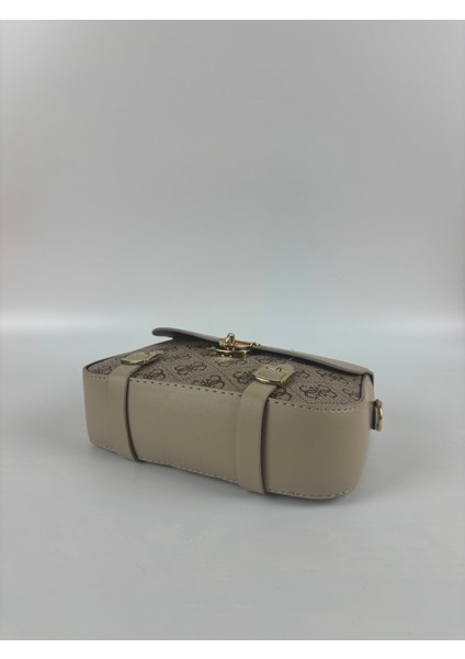 Kadın Suni Deri Krem Tokalı Retro Mini Boy El ve Omuz Çantası indirimleri