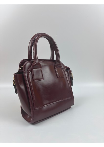 Kadın Suni Deri Kahve Kare Form Zarif Mini Boy El Çantası fiyatları