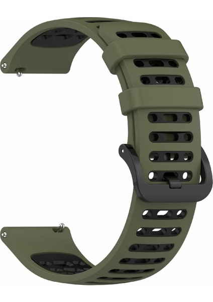 Xiaomi Watch S4 Sport/keep Watch Pilot 1/samsung Galaxy Watch3 45MM Spor Kayışı Için 22MM Silikon Saat Kayışı - Orman Yeşili + Siyah (Yurt Dışından) fırsatları