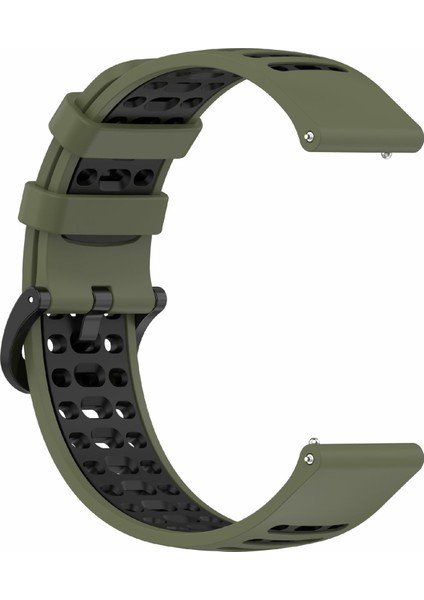 Xiaomi Watch S4 Sport/keep Watch Pilot 1/samsung Galaxy Watch3 45MM Spor Kayışı Için 22MM Silikon Saat Kayışı - Orman Yeşili + Siyah (Yurt Dışından) indirimleri