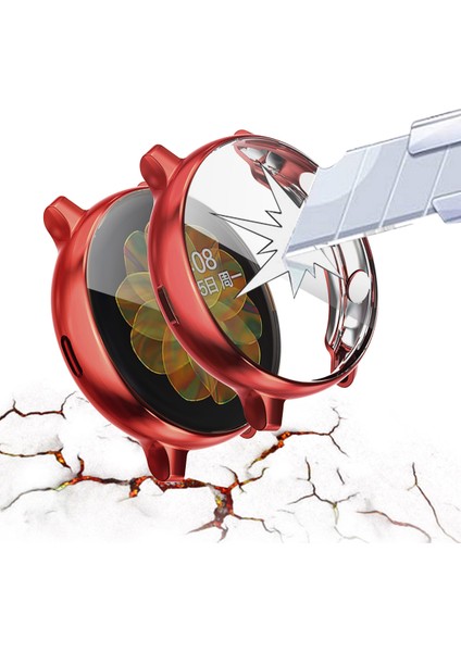 Hat Prınce Her Yönüyle Koruyucu Elektrokaplama Tpu Saat Kılıfı Samsung Galaxy Watch Active2 44MM - Kırmızı (Yurt Dışından) modelleri