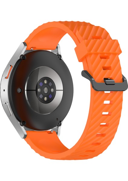 Samsung Galaxy Watch7 40MM/44MM Saat Kayışı 20MM Silikon Saat Bandı-Turuncu (Yurt Dışından)