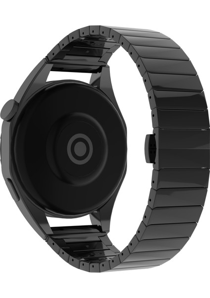 Huawei Watch Gt 4 Pro/gt 3 46MM/SAMSUNG Galaxy Watch3 45MM/GARMIN Vivoactive 4 Tokalı 1 Boncuklu Alaşımlı Saat Kayışı - Siyah (Yurt Dışından)