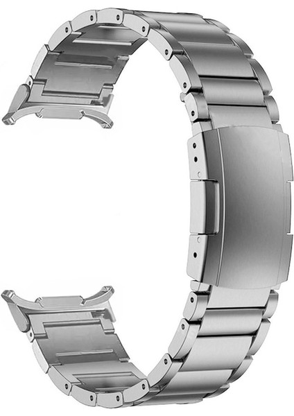 Samsung Galaxy Watch Ultra 47MM Yedek Bant 3 Boncuklu Titanyum Alaşımlı Saat Kayışı - Gümüş (Yurt Dışından)
