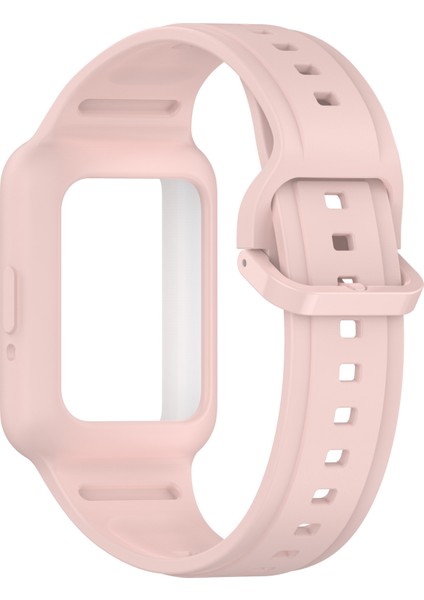 Samsung Galaxy Fit3 (SM-R390) Saat Kayışı Için Kılıflı Entegre Silikon Saat Bandı - Açık Pembe (Yurt Dışından) fırsatları