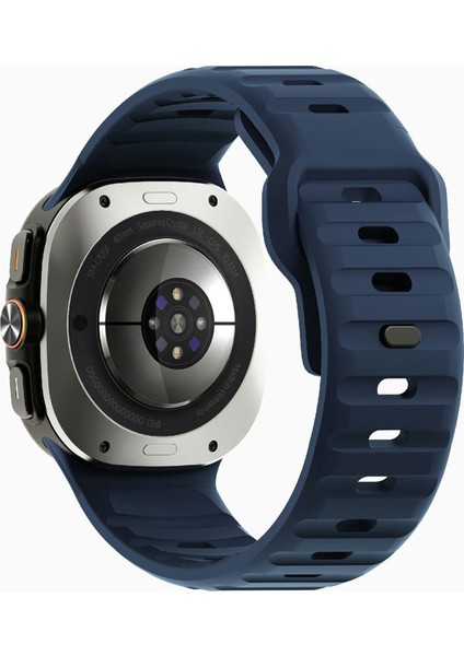 Samsung Galaxy Watch Ultra 47MM Silikon Saat Kayışı Nefes Alabilir Spor Saat Kayışı - Gece Mavisi (Yurt Dışından)