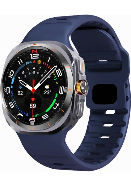 Samsung Galaxy Watch Ultra 47MM Silikon Saat Kayışı Nefes Alabilir Spor Saat Kayışı - Gece Mavisi (Yurt Dışından) fiyatları