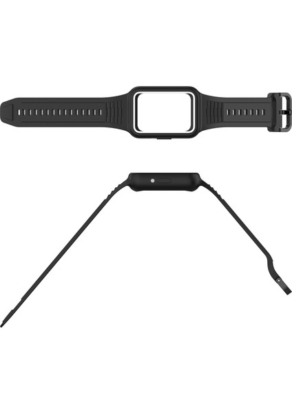 Samsung Galaxy Fit3 (SM-R390) Saat Kayışı Için Kılıflı Entegre Silikon Saat Bandı - Beyaz (Yurt Dışından) fiyatları