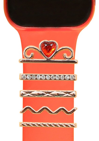 Evrensel Akıllı Saat Kayışı Takıları Metal Dekoratif Takılar Döngüler Saat Kayışı Süsleri Yapay Elmaslı (Kayışsız) - Stil C (Yurt Dışından)