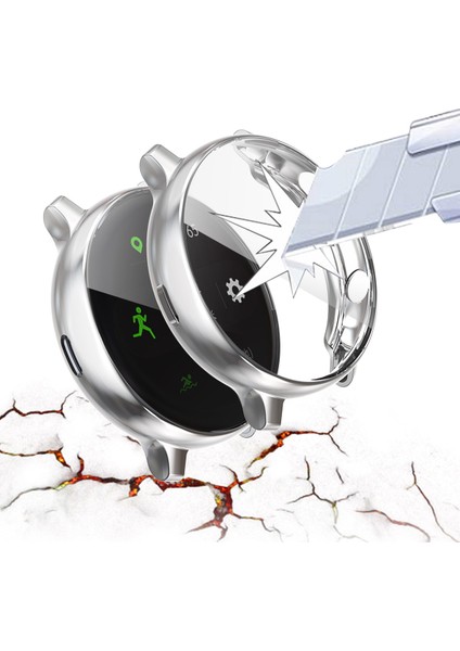 Hat Prınce Her Yönüyle Koruyucu Elektrokaplama Tpu Saat Kılıfı Samsung Galaxy Watch Active2 44MM - Gümüş (Yurt Dışından) modelleri