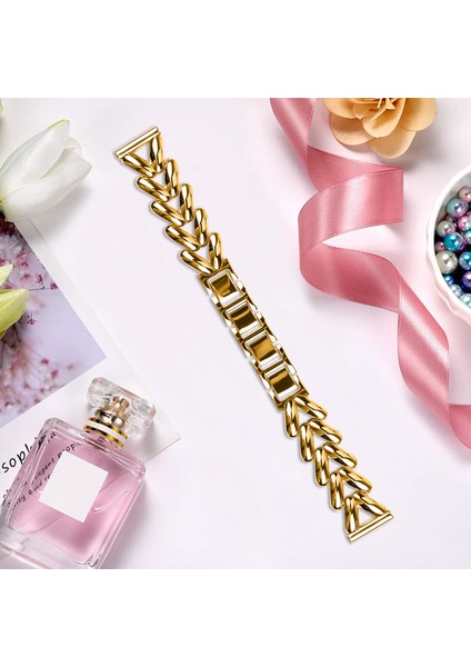 Samsung Galaxy Watch3 41MM Bükülmüş Metal Saat Kayışı Yedek Parçası - Altın Için Çinko Alaşımlı Saat Kayışı (Yurt Dışından) fırsatları