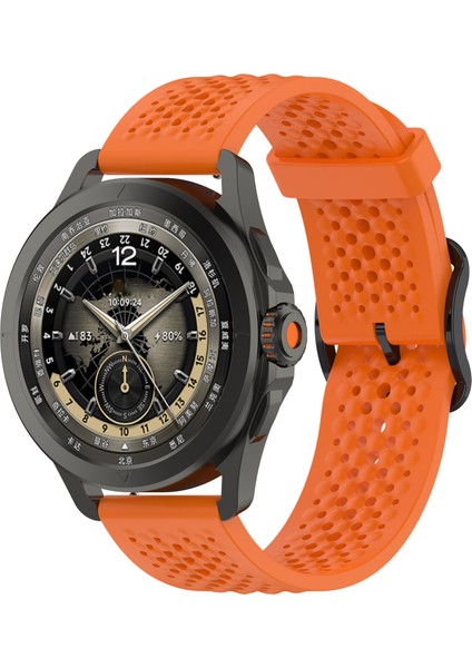 Xiaomi Watch S4 Sport/samsung Galaxy Watch3 45MM/WATCH 42MM Silikon 22MM Çoklu Delikli Nefes Alabilir Saat Kayışı - Turuncu (Yurt Dışından) indirimleri