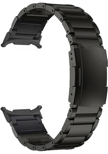 Samsung Galaxy Watch Ultra 47MM Yedek Bant 3 Boncuklu Titanyum Alaşımlı Saat Kayışı - Siyah (Yurt Dışından)