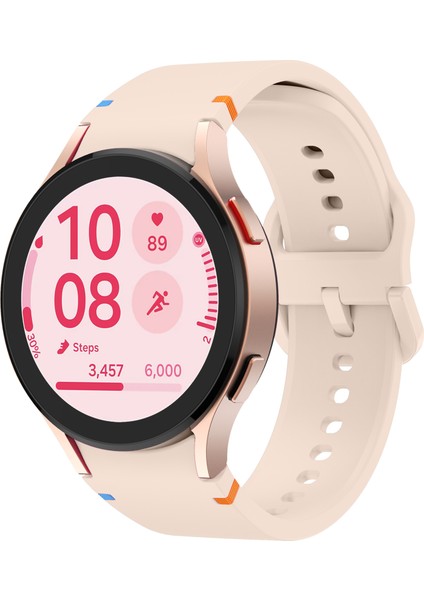 Samsung Galaxy Watch Fe/7/6/5/4 Için Dikiş Çizgisi Dekorlu Saat Kayışı Yedek Silikon Kayış-Pembe (Yurt Dışından) fiyatları