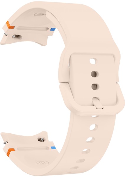 Samsung Galaxy Watch Fe/7/6/5/4 Için Dikiş Çizgisi Dekorlu Saat Kayışı Yedek Silikon Kayış-Pembe (Yurt Dışından) modelleri