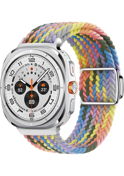 Samsung Galaxy Watch Ultra 47MM Örgülü Saat Kayışı Manyetik Bileklik - Degrade Mor + Gümüş Toka (Yurt Dışından) fırsatları