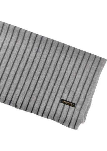 Mısırlı Eşarpları Erkek Yünlü Çizgili Kaşkol ( Atkı )