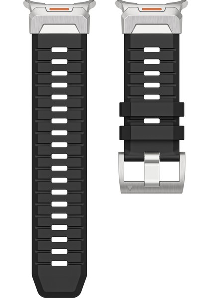 Samsung Galaxy Watch Ultra 47MM Florlu Ka Kayış Yedek Spor Saat Bandı - Siyah/gümüş Konnektör (Yurt Dışından) fiyatları