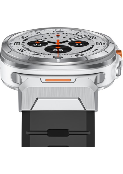 Samsung Galaxy Watch Ultra 47MM Florlu Ka Kayış Yedek Spor Saat Bandı - Siyah/gümüş Konnektör (Yurt Dışından) indirimleri