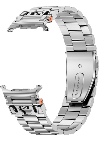 Samsung Galaxy Watch Ultra 47MM Saat Kayışı Paslanmaz Çelik Yedek Kayış-Gümüş (Yurt Dışından)