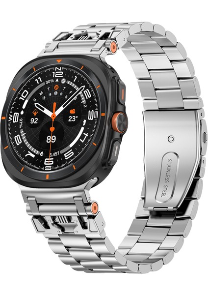 Samsung Galaxy Watch Ultra 47MM Saat Kayışı Paslanmaz Çelik Yedek Kayış-Gümüş (Yurt Dışından) indirimleri