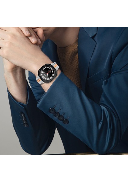 Samsung Galaxy Watch Ultra 47MM Ince Saat Kayışı Için Şık Paslanmaz Çelik Saat Kayışı - Gümüş/pembe Altın (Yurt Dışından) indirimleri