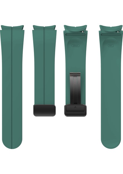 Samsung Galaxy Watch Fe 40MM/WATCH6/WATCH6 Classic/watch 5/watch 5 Pro Silikon Saat Kayışı Manyetik Toka - Çam Iğnesi Yeşil (Yurt Dışından) fırsatları