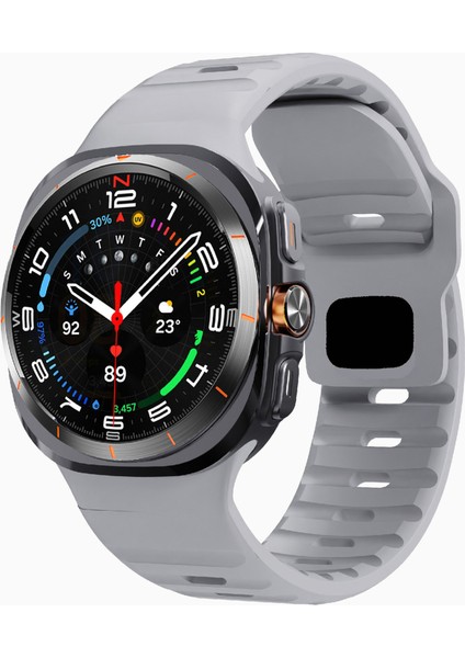 Samsung Galaxy Watch Ultra 47MM Silikon Saat Kayışı Nefes Alabilir Spor Saat Kayışı - Açık Gri (Yurt Dışından) fiyatları