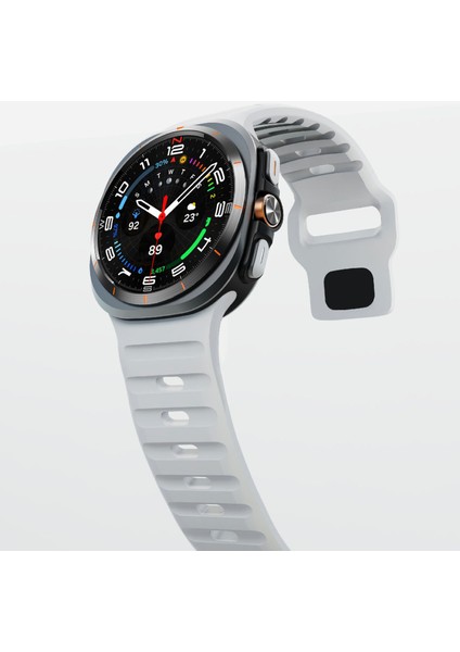 Samsung Galaxy Watch Ultra 47MM Silikon Saat Kayışı Nefes Alabilir Spor Saat Kayışı - Açık Gri (Yurt Dışından) fırsatları