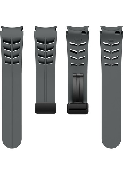 Samsung Galaxy Watch Fe/7/6/5/4 Saat Kayışı Için Manyetik Katlanır Tokalı Şık Silikon Kayış - Gri (Yurt Dışından) indirimleri