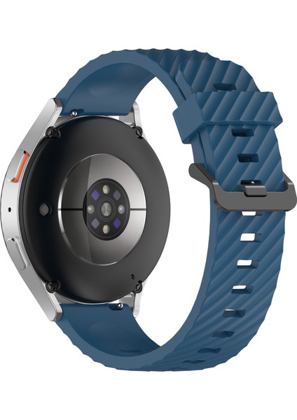 Samsung Galaxy Watch3 45MM/GALAXY Watch 46MM Saat Kayışı 22MM Silikon Saat Bandı - Koyu Mavi (Yurt Dışından)