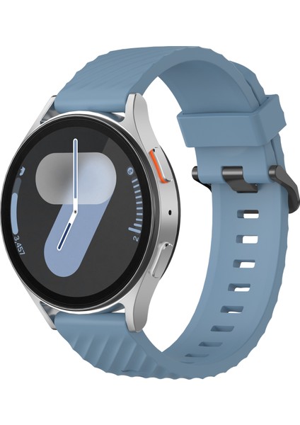 Samsung Galaxy Watch3 45MM/GALAXY Watch 46MM Saat Kayışı 22MM Silikon Saat Bandı - Gri Mavi (Yurt Dışından) indirimleri