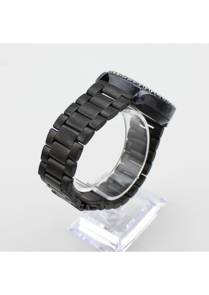 Samsung Gear S3 Frontier/s3 Classic-Siyah Için Paslanmaz Çelik Saat Kayışı Katlanır Tokalı Metal Kayış (Yurt Dışından) modelleri
