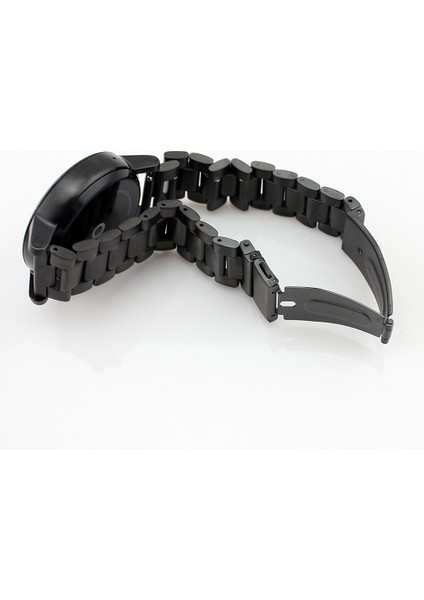 Samsung Gear S3 Frontier/s3 Classic-Siyah Için Paslanmaz Çelik Saat Kayışı Katlanır Tokalı Metal Kayış (Yurt Dışından) indirimleri