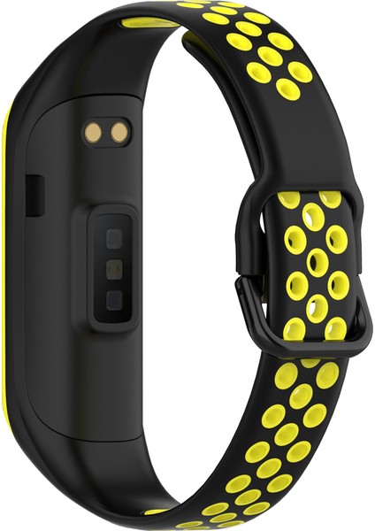 Samsung Galaxy Fit 2 SM-R220 Için Iki Renkli Yumuşak Silikon Saat Kayışı, Yedek Saat Kayışı - Siyah/sarı (Yurt Dışından) fiyatları