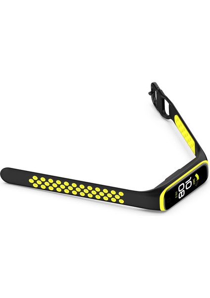 Samsung Galaxy Fit 2 SM-R220 Için Iki Renkli Yumuşak Silikon Saat Kayışı, Yedek Saat Kayışı - Siyah/sarı (Yurt Dışından) indirimleri