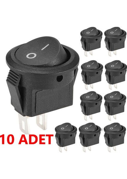 Aç Kapa 1-0 Çıt Çıt Düğme 12V 10 Adet Anahtar Düğme