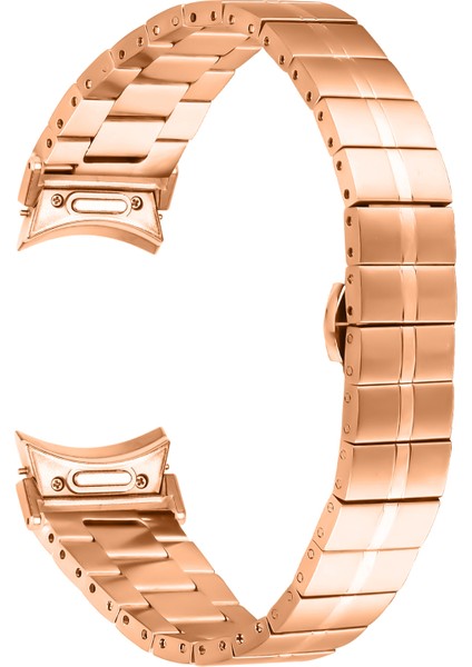 Samsung Galaxy Watch Fe 40MM/WATCH4 40MM 44MM/WATCH 5 40MM 44MM Paslanmaz Çelik Saat Kayışı Bilek Bandı - Gül Altın (Yurt Dışından)